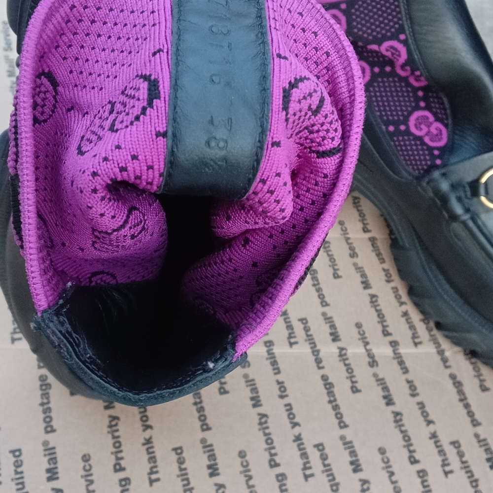 Gucci Black and Purple Ankle Boots - Picture 7 of 8